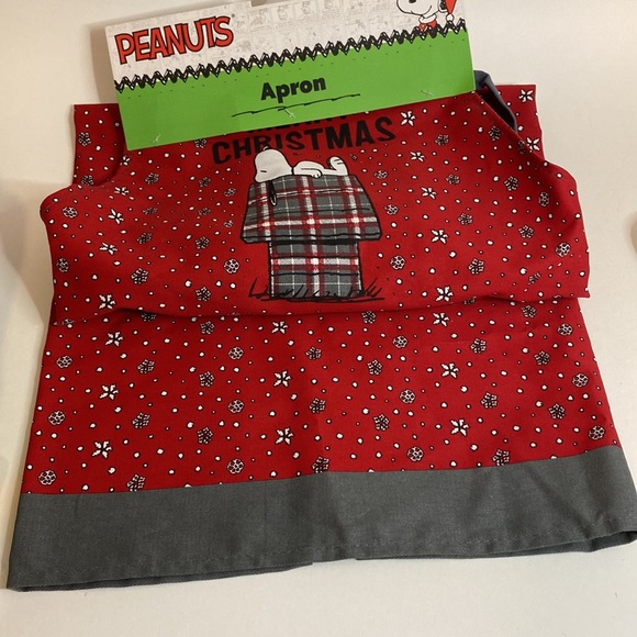 Snoopy apron & spoon rest set NWT! Merry Christmas and Joy print - Picture 4 of 16
